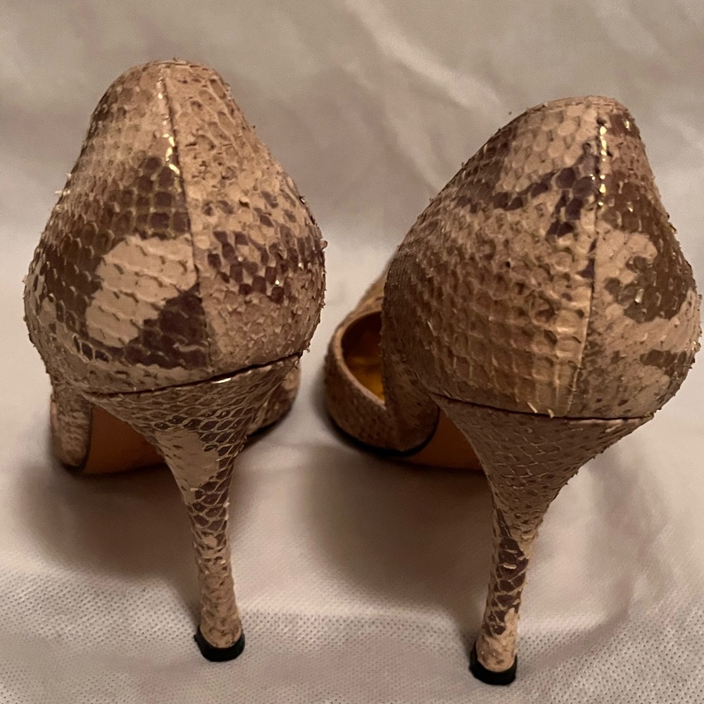 Charles David Python Snakeskin Metallic (Gold/Sil… - image 4